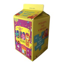 Mlkekarton-puslespil: Dyr i byen